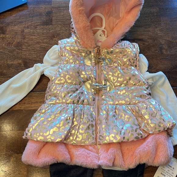 NWT Girls 3T winter outfit with vest - Picture 3 of 4